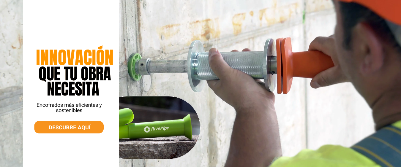 Innovación Riverstop para juntas de encofrados en hormigón.